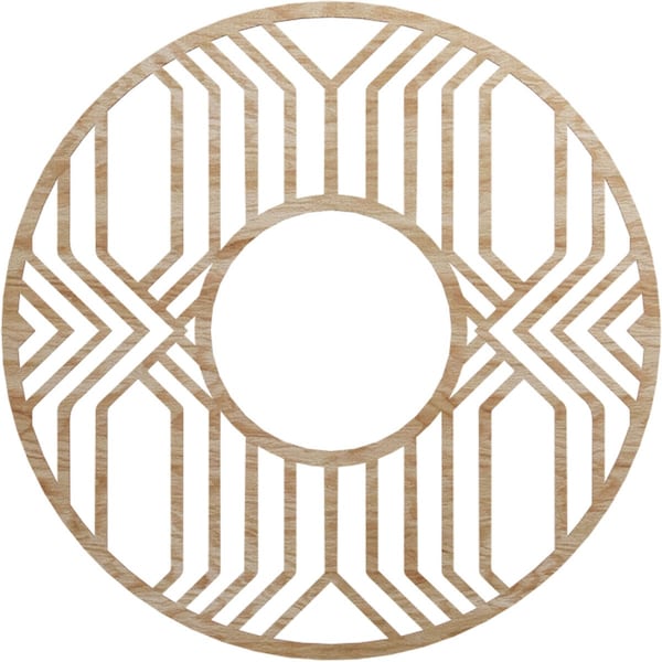 Ekena Millwork Empire Wood Fretwork Pierced Ceiling Medallion, Red Oak, 40"OD x 14 5/8"ID x 1/4"T CMWP40X40X0250EPRO - main